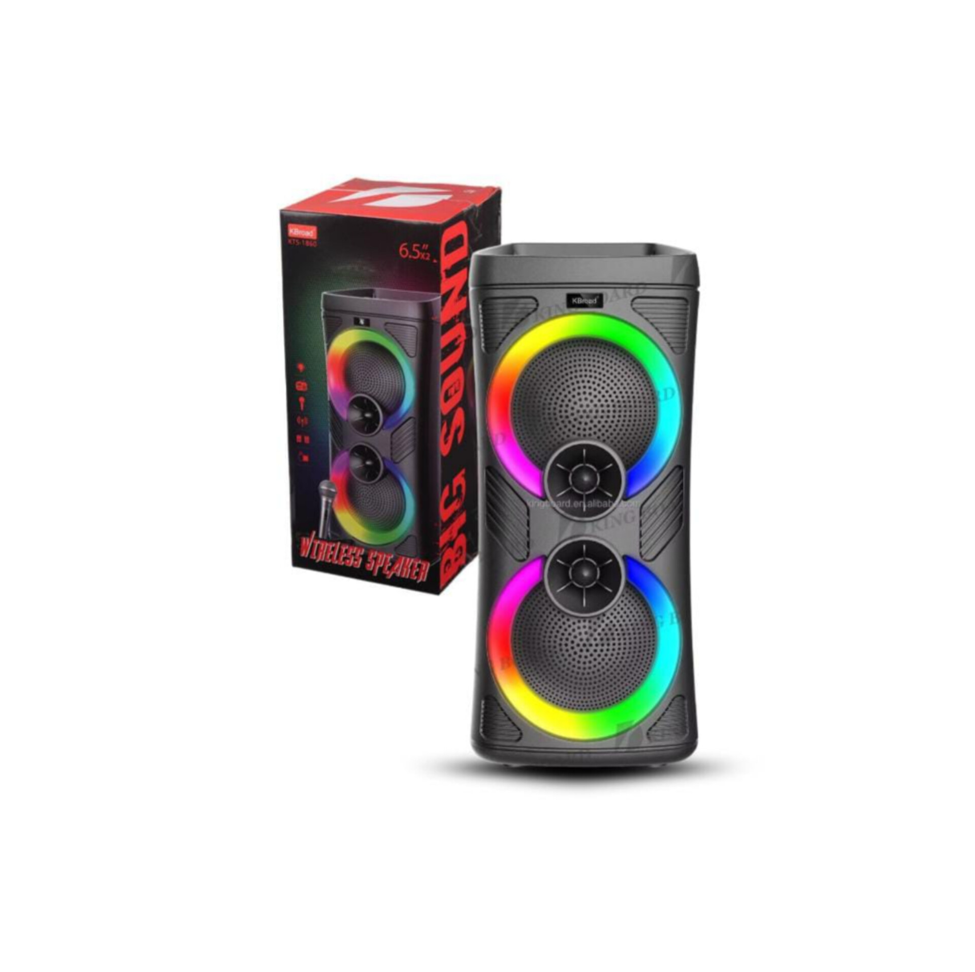 PARLANTE 6.5X2 PLG RGB BT/FM/MP3